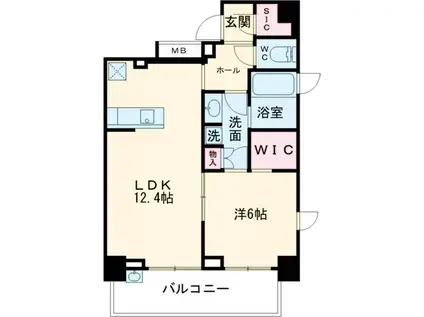 HIGASHIKOMATSUGAWA PARK RESIDE(1LDK/1階)の間取り写真
