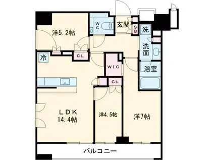 ドレッセ都立大学(3LDK/3階)の間取り写真