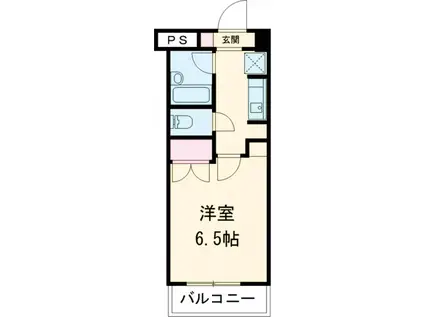 ドミール喜多見(1K/3階)の間取り写真