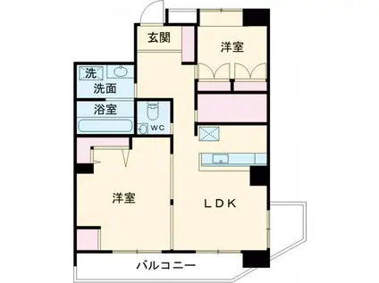 オアーゼ上條(2SLDK/2階)の間取り写真