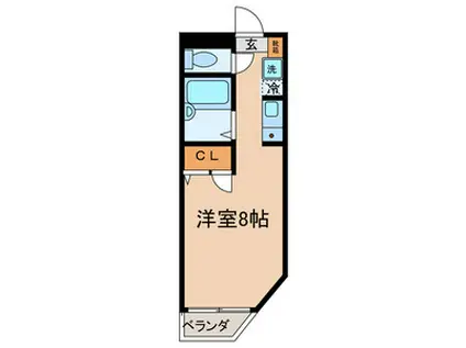 第6宮田ビル(ワンルーム/5階)の間取り写真