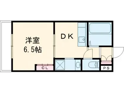 ISE伊勢旭町7406(1DK/2階)の間取り写真