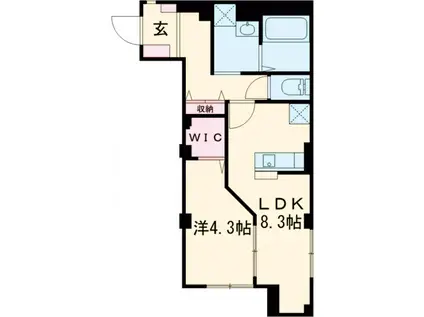 フェリーチェ(2LDK/2階)の間取り写真