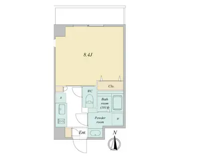 プライマル武蔵関(1K/1階)の間取り写真