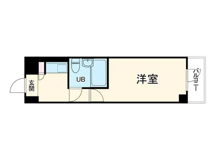 ライオンズマンション横浜伊勢佐木町(1K/6階)の間取り写真