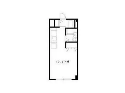 エステートピア黒沢(ワンルーム/1階)の間取り写真