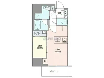 シーフォルム大宮(1LDK/5階)の間取り写真