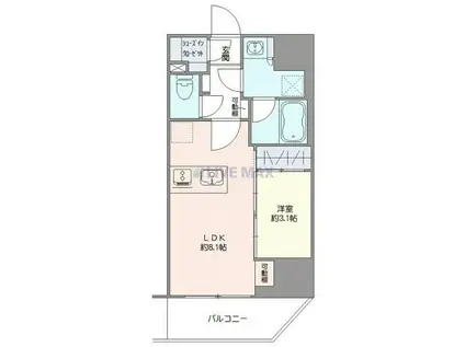 シーフォルム大宮(1LDK/5階)の間取り写真