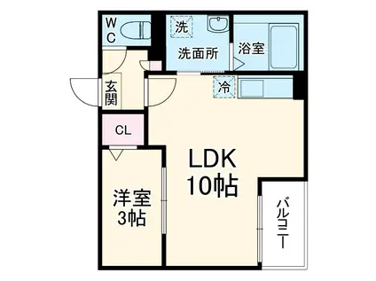 JACK OBATAMINAMIⅠ(1LDK/3階)の間取り写真