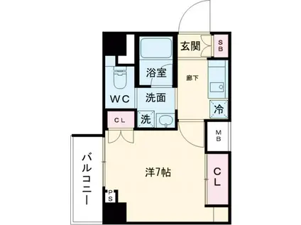 GENOVIA北池袋Ⅱ(1K/5階)の間取り写真