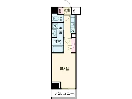 GENOVIA北池袋Ⅱ(1K/1階)の間取り写真