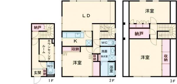 ＭＪビル(3SLDK)の間取り写真
