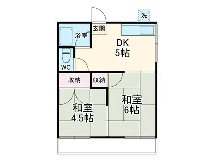 トキワ荘(2DK/2階)の間取り写真