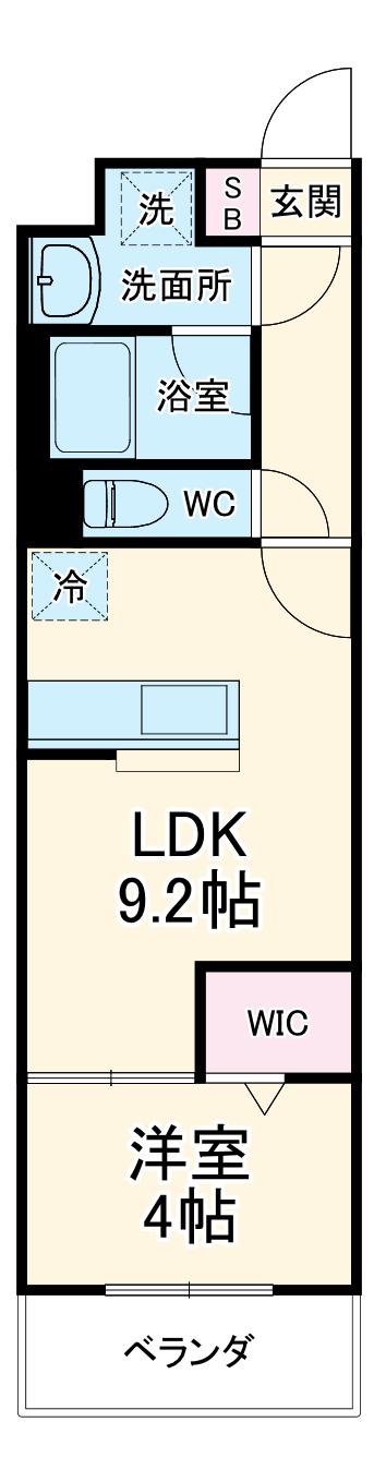 ファーストレジデンスおゆみ野(1LDK/4階)の間取り写真