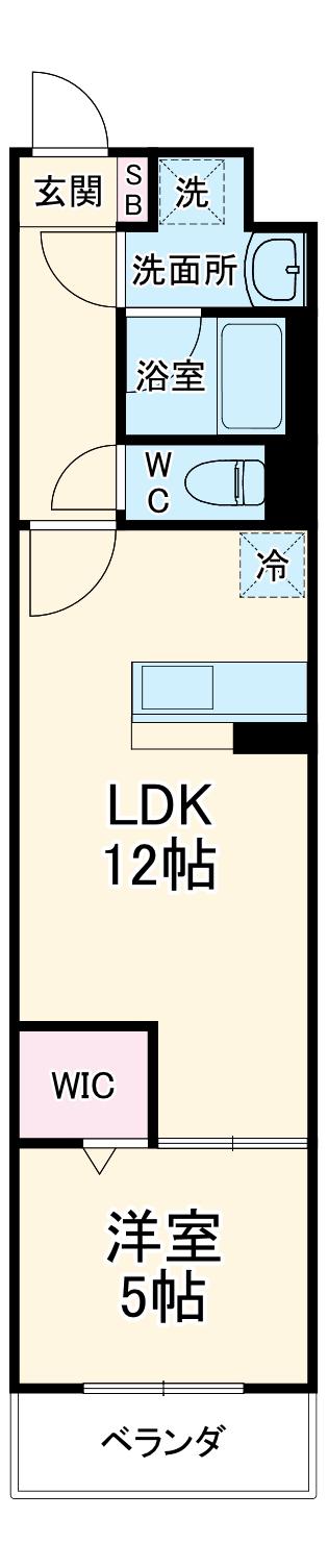 ファーストレジデンスおゆみ野(1LDK/2階)の間取り写真
