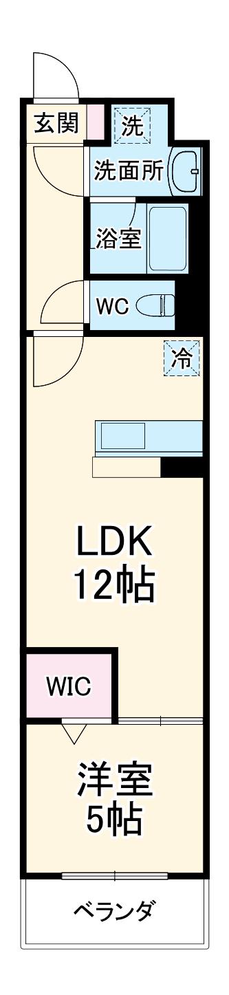 ファーストレジデンスおゆみ野(1LDK/4階)の間取り写真