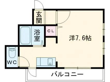 AI高尾山口(1K/1階)の間取り写真
