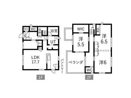 愛知環状鉄道 新豊田駅 徒歩27分 2階建 築7年(3LDK)の間取り写真