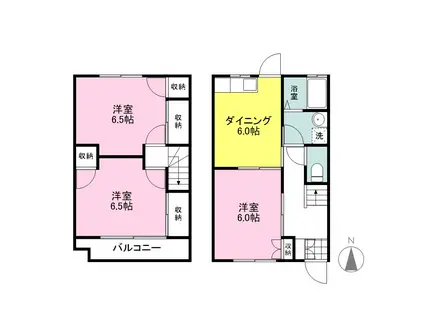 サンクチュアリー22(3DK/1階)の間取り写真