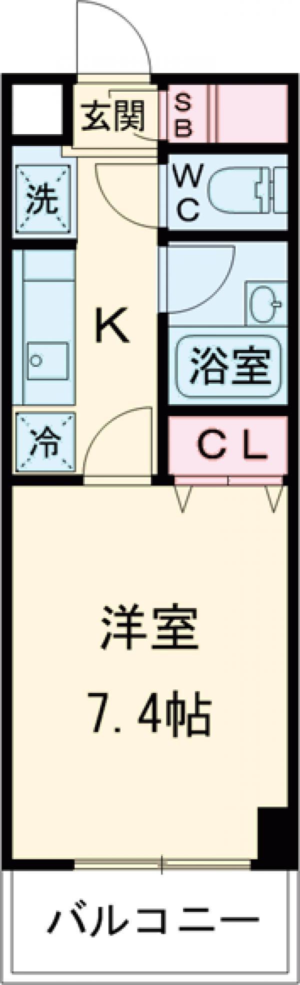 東京地下鉄東西線 葛西駅 徒歩5分 5階建 築37年(1K/3階)の間取り写真