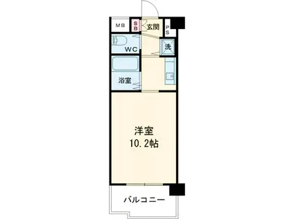 ダイアモンドスクエア前橋(1K/3階)の間取り写真