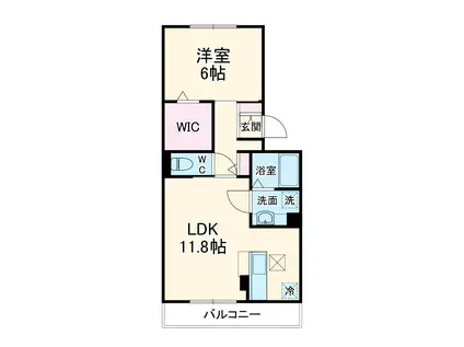ロイジェントパークスレイクタウンⅢJ(1LDK/3階)の間取り写真