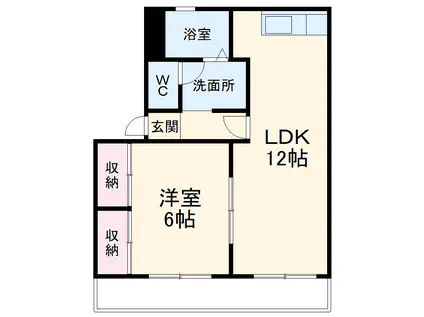 コーポプランタン(1LDK/1階)の間取り写真