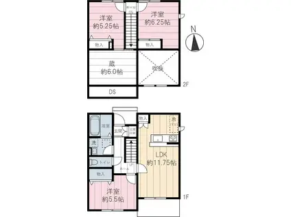 ウィステリアⅡ(3SLK)の間取り写真