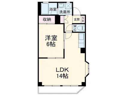 エトール山一(1LDK/2階)の間取り写真