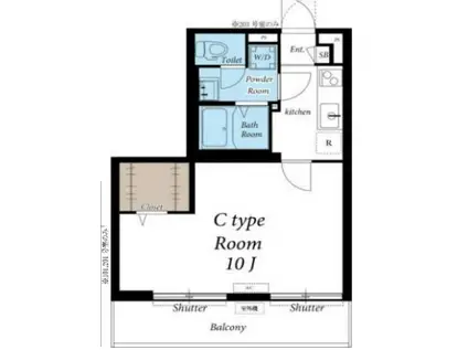 リブリ・セント ファミリア(1K/2階)の間取り写真
