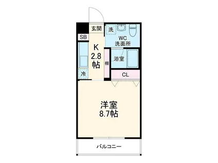 ノ-ブ新百合(1K/2階)の間取り写真