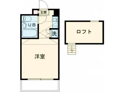 ベルシティ青砥II(ワンルーム/2階)の間取り写真