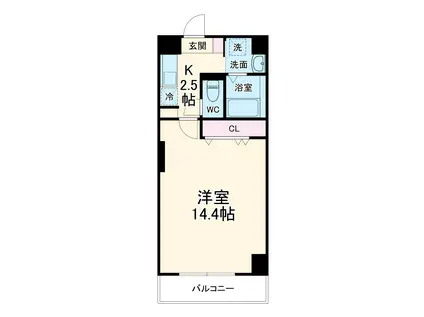 グリーンハイツ 北口(1K/4階)の間取り写真