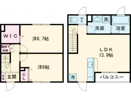 Ｆｉｋａ(2LDK)の間取り写真
