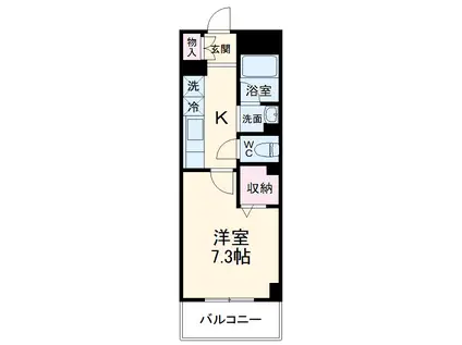 プリムローズときわ(1K/3階)の間取り写真