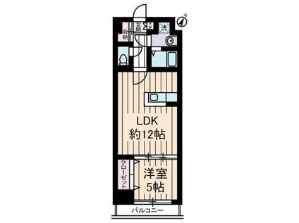 YAYOI COURT(1LDK/10階)の間取り写真