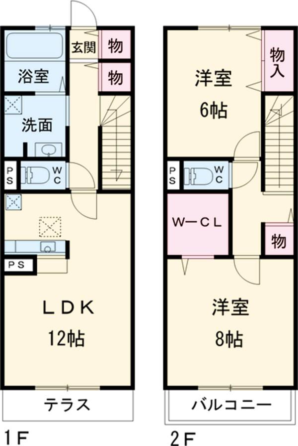 ウィーブ琴(2LDK)の間取り写真