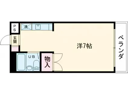 クリオにしぐち(1K/3階)の間取り写真