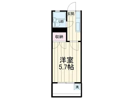 ハイムローゼ(1K/1階)の間取り写真