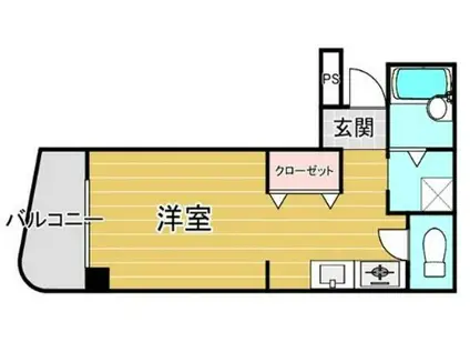 ウィンド赤羽Ⅱ(1K/4階)の間取り写真