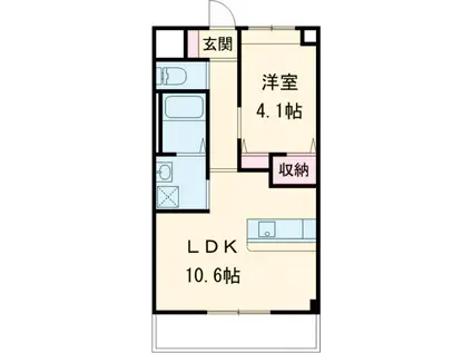 グランドパレスⅡ(1LDK/3階)の間取り写真
