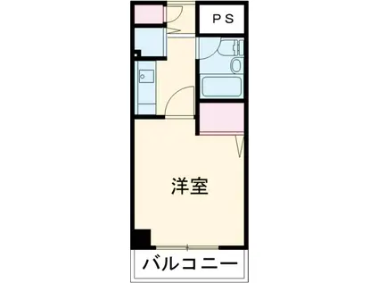 ジョイフル日野(ワンルーム/2階)の間取り写真