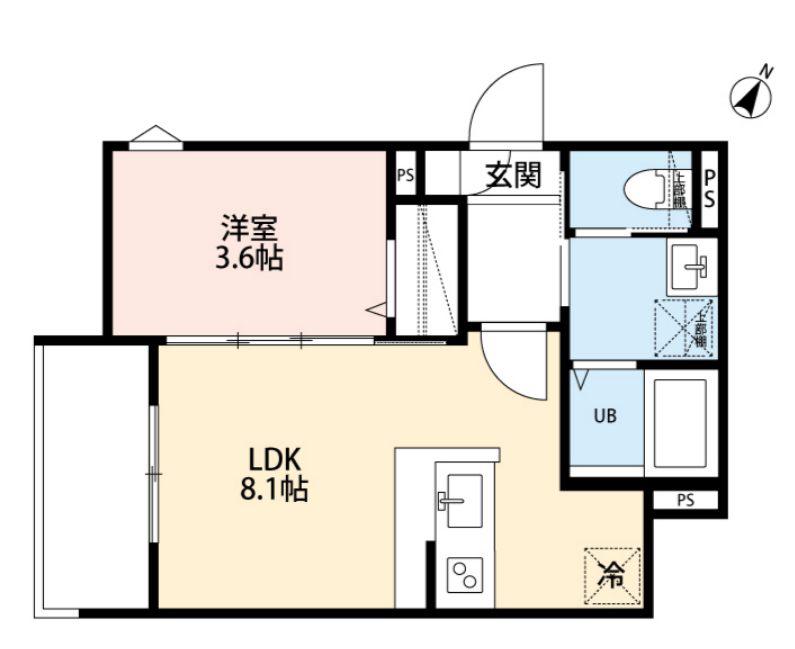 ROBOT HOME 東所沢Ⅴ(1LDK/2階)の間取り写真