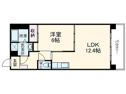 ノブリス港北(1LDK/5階)の間取り写真