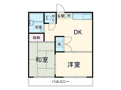 Mステージ2(2DK/2階)の間取り写真
