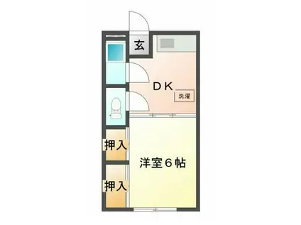 ハイムイトウ(1DK/1階)の間取り写真