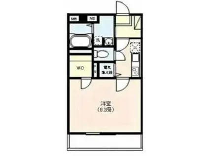 アダージオ(1K/2階)の間取り写真