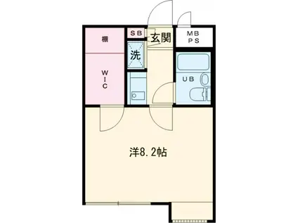 グリーンパーク亀有Ⅱ(1K/1階)の間取り写真