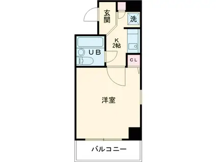 ドミール(1K/5階)の間取り写真