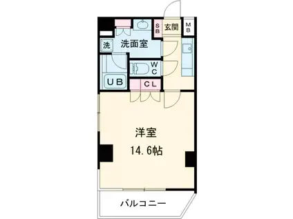 カスタリア大塚2(1K/6階)の間取り写真